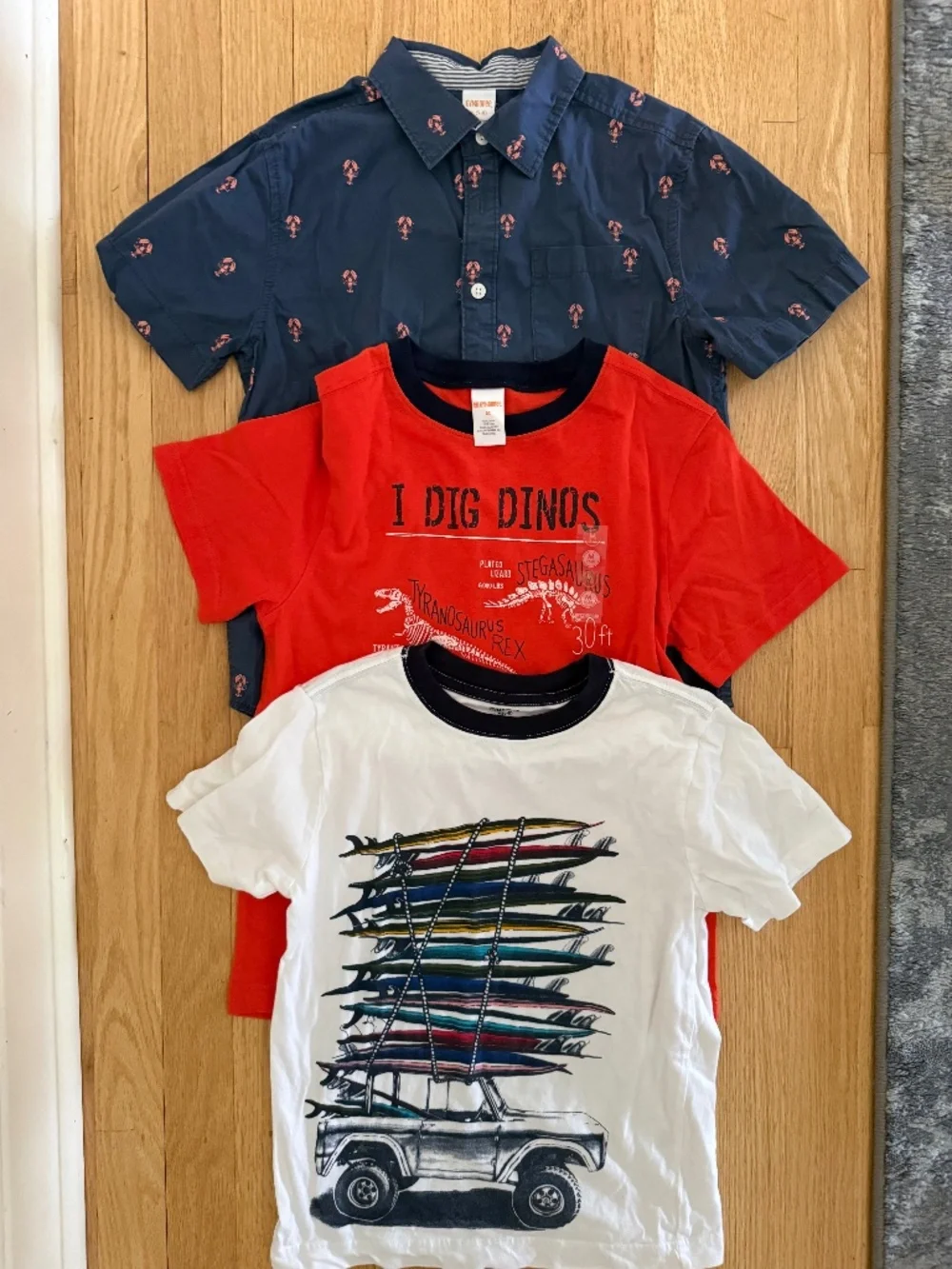 Size 7/8 Gymboree boys short sleeve shirts